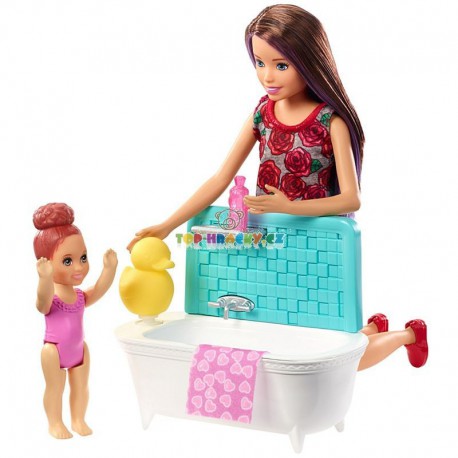 Barbie Chůva herní set čas na koupání