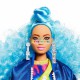 Barbie Extra s modrým afro účesem