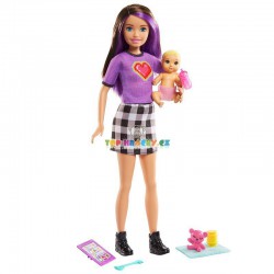 Barbie Chůva skipper a miminko s doplňky