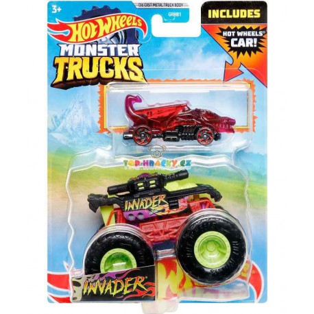 Hot Wheels Monster Trucks Invader a angličák