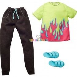 Barbie Kenovy oblečky triko s plameny a tepláky