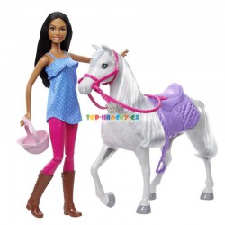 Barbie panenka na vyjížďce s koněm