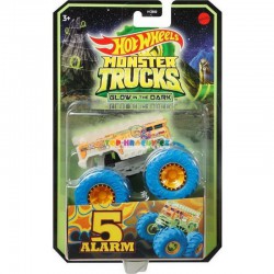 Hot Wheels Monster Trucks svítící ve tmě Alarm 5