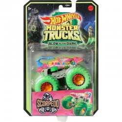 Hot Wheels Monster Trucks svítící ve tmě Scorpedo
