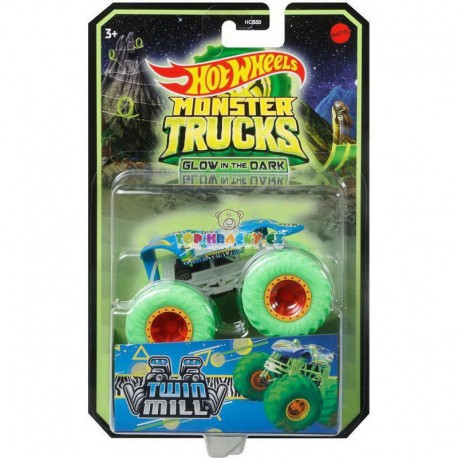 Hot Wheels Monster Trucks Twin Mill svítící ve tmě