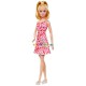 Barbie fashionistas modelka 205 růžové květinové šaty