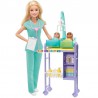 Barbie povolání herní set Dětská lékařka blondýnka