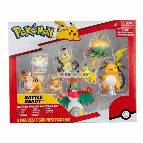 Pokémon sada 8 figurek Pikachu, Eevee, Appletun, Raichu, Togepi....