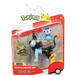 Pokémon figurky 3 ks Axew, Luxio a Piplup