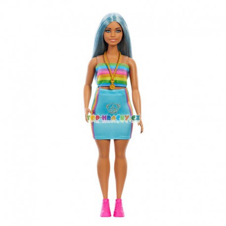 Barbie modelka 218 sukně a TOP s duhou