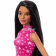 Barbie modelka 215 lesklá sukně a růžový TOP s hvězdami
