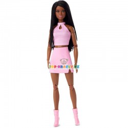 Barbie Looks 20 s copánky v růžovém outfitu